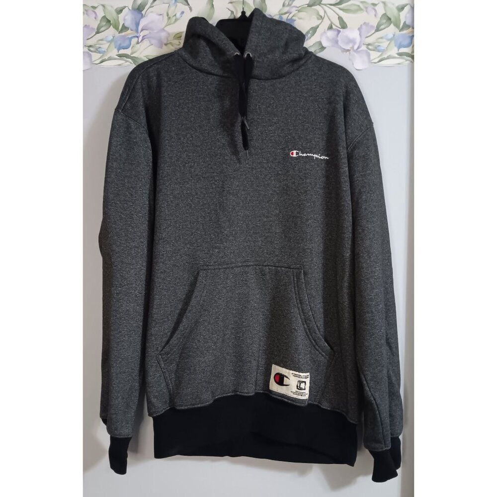 Champion Europe XL Grey Pullover Hooded Athleisure Casual Active Sweatshirt